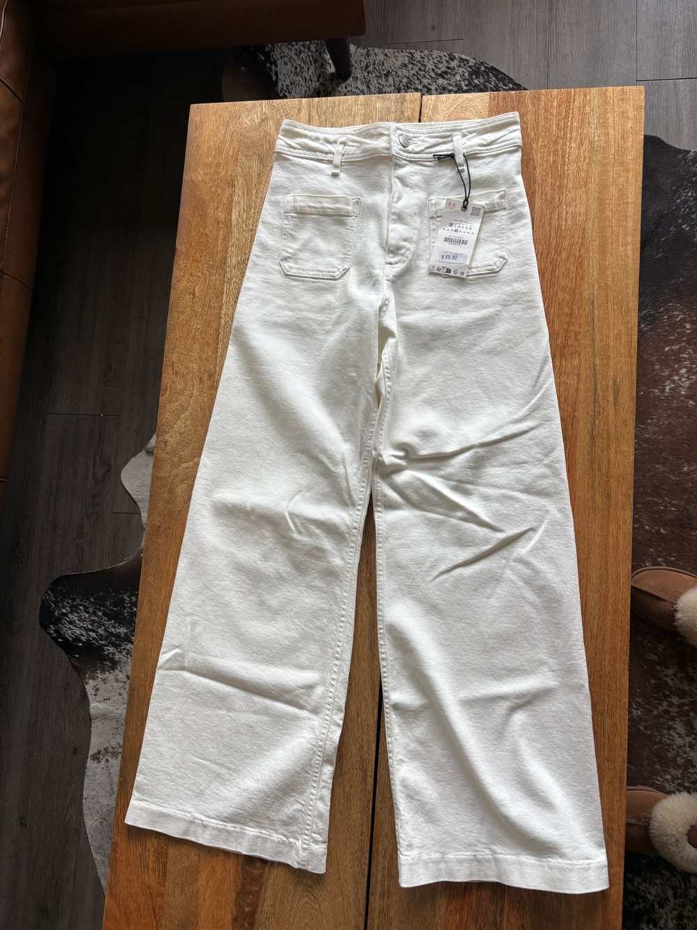 Zara ZW Collection High Waist Wide Leg Jeans